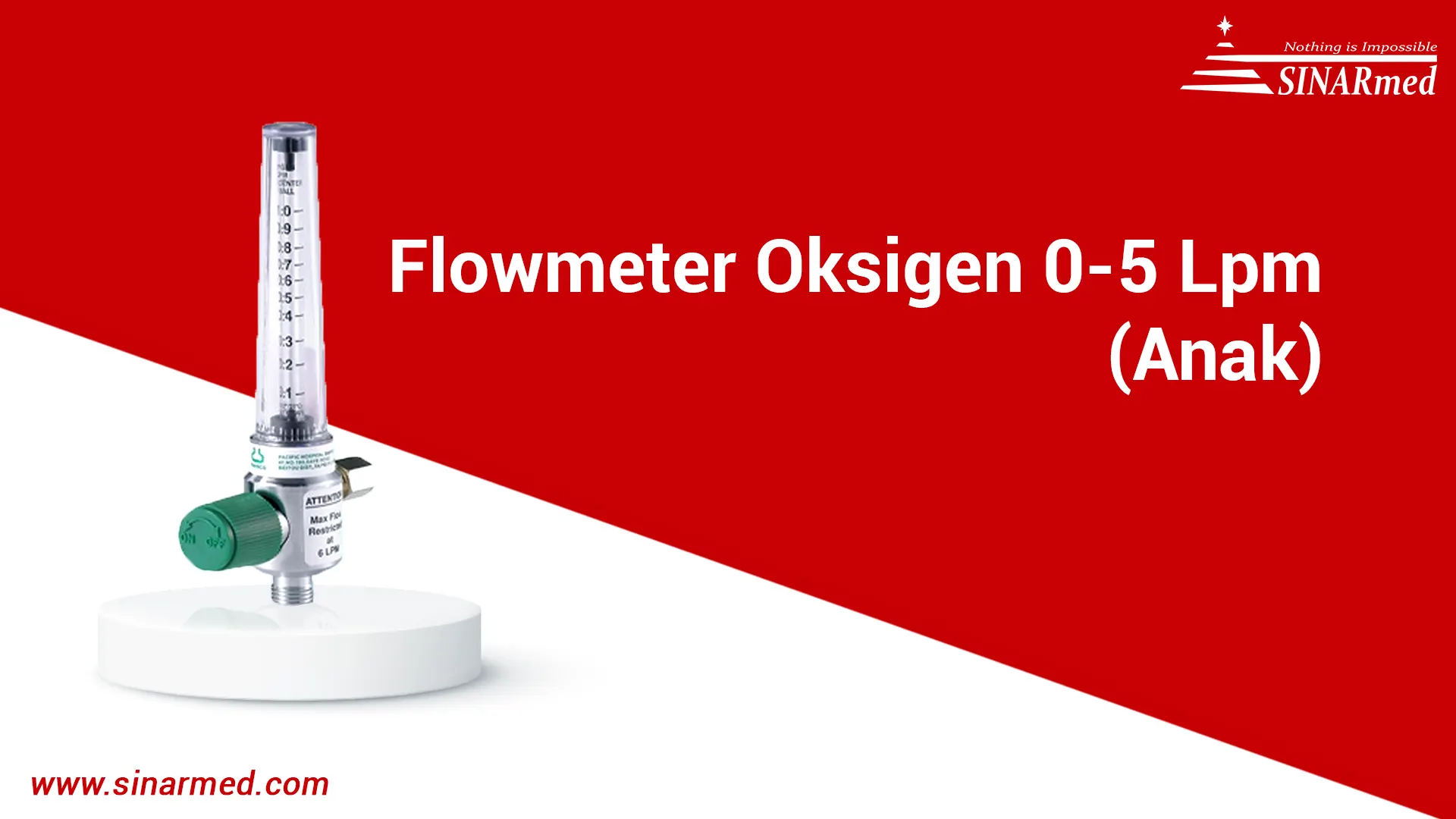 Flowmeter Anak Dengan Akurasi Oksigen Sampai 5 LPM